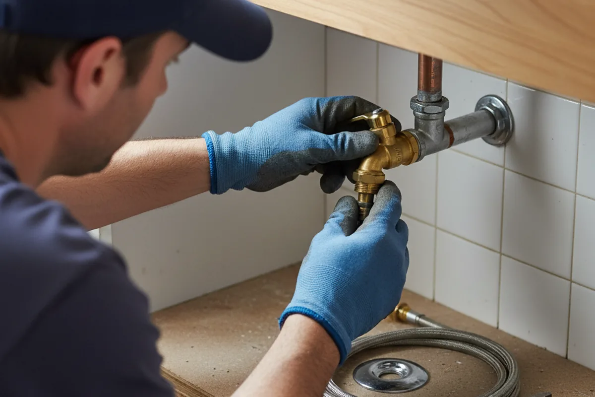 Shutoff valve and fitting work during Emergency Plumbing in La Rose